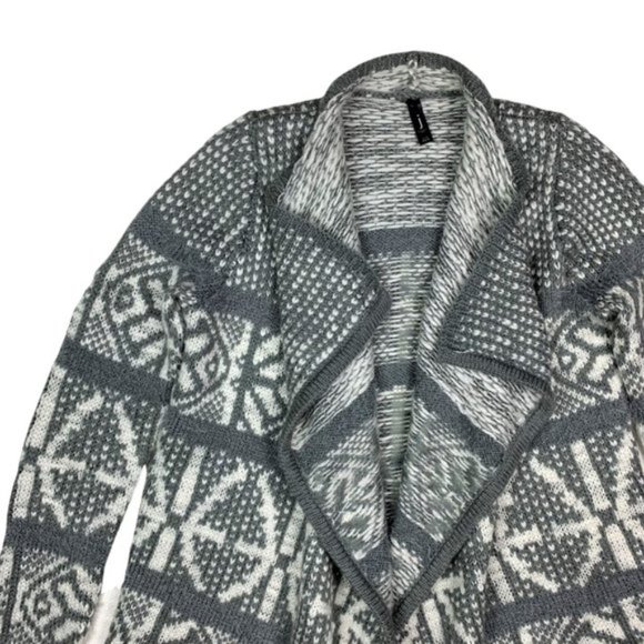 (Up To 50% Off SALE)  Jess Patterned Knit Open Front Cardigan Sweater - Picture 2 of 3